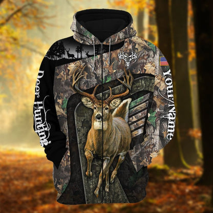 Personalized Name The Uniqe Deer Hunting 3D Hoodie & Zip Hoodie