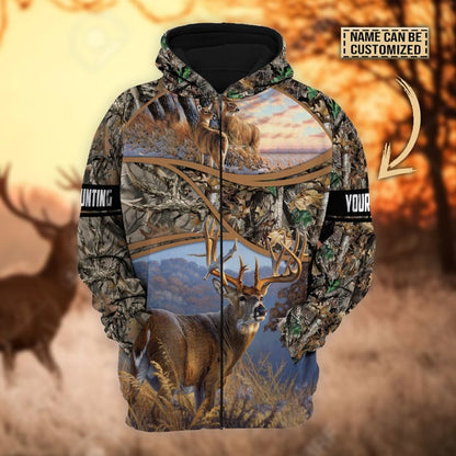 Personalized The Premium Deer Hunting Hoodie & Zip Hoodie 3D Multicolor