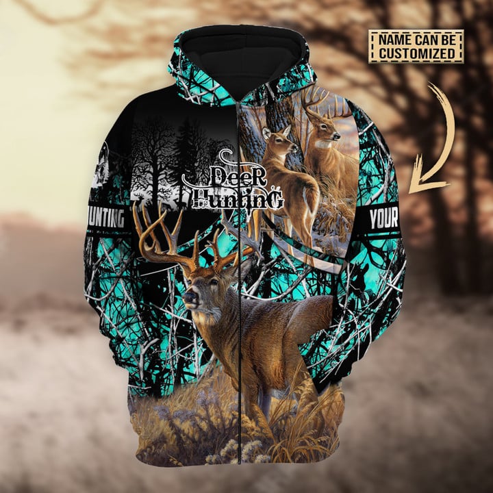 Personalized Name The Best Deer Hunting Hoodie & Zip Hoodie 3D Multicolor