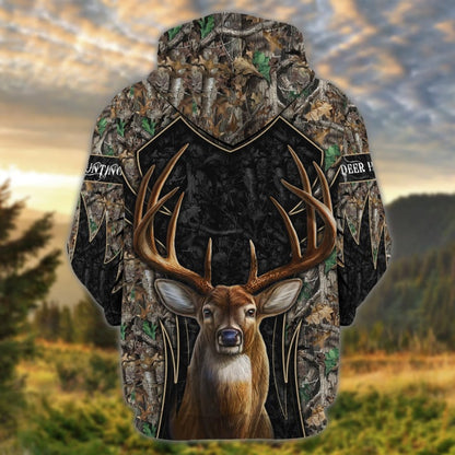 Deer Hunting Camo Style 3D Printed Hoodie T Shirt SO19