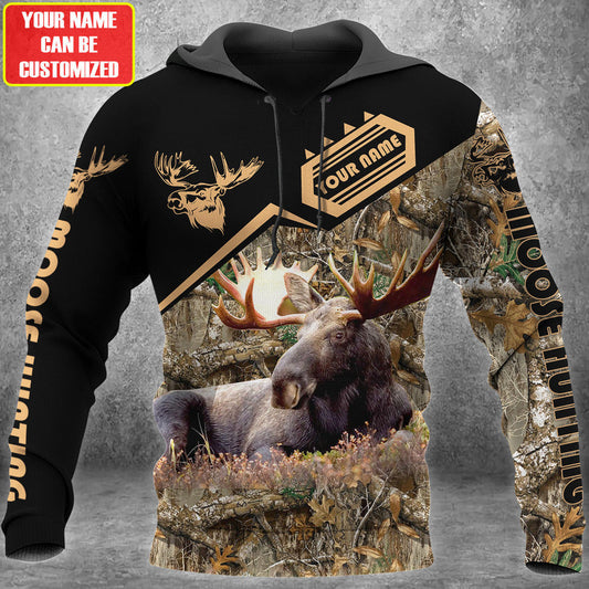 Personalized Name Moose Hunting 3 All Over Printed Unisex Shirt