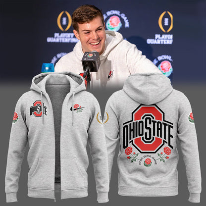 Limited Edition Ohio State Buckeyes x Rose Bowl Zip Hoodie