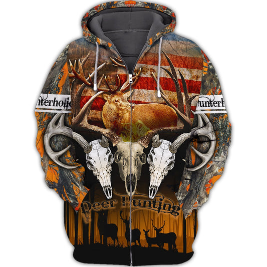 Hunting Hunterholic Deer Shirt 3D All Over Printed Clothes