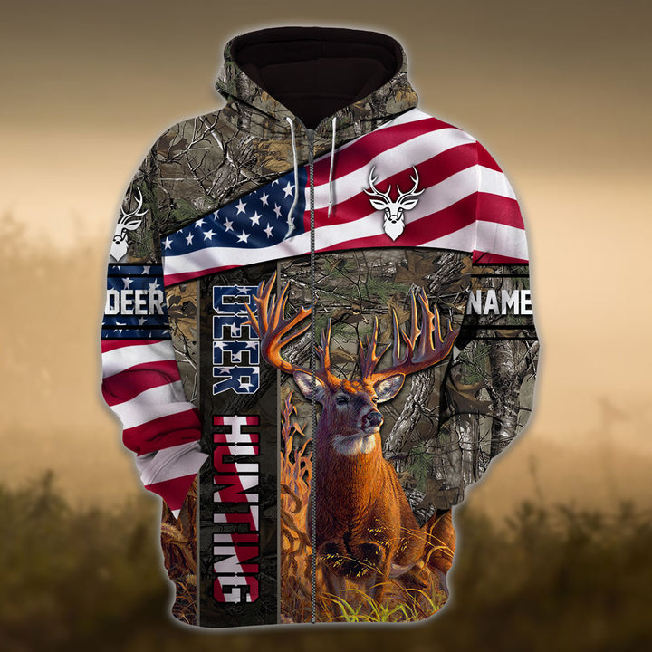 Custom Name Eternity A Friend Deer Hunting 3D All Over Printed Clothes