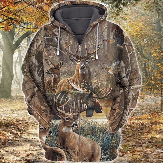 Hunting Deer Style Shirt 3D All Over Printed Clothes