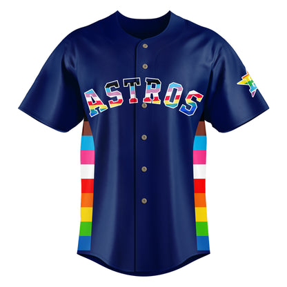 Special Pride Night Houston Astros Custom Name Jersey Ver2