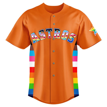 Special Pride Night Houston Astros Custom Name Jersey