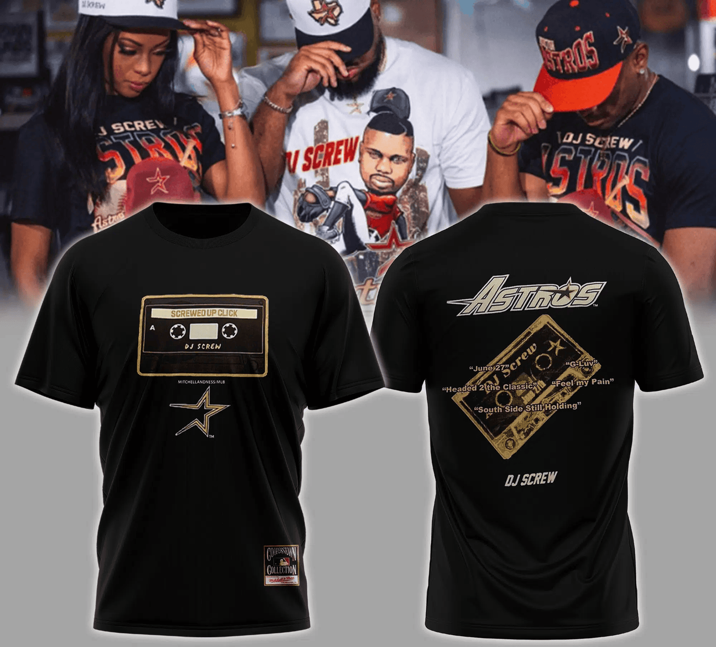 The Houston Astros x Dj Screw 2024 New Collection Shirt Ver3