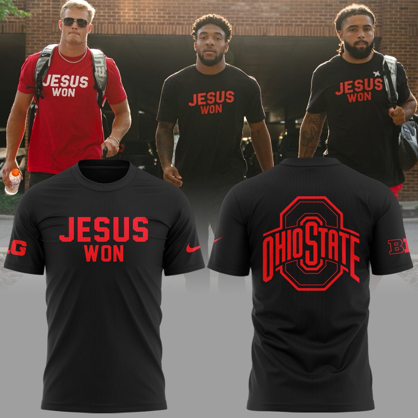 Limited Edition JESUS WON Black OHIO STATE T-Shirt 2024