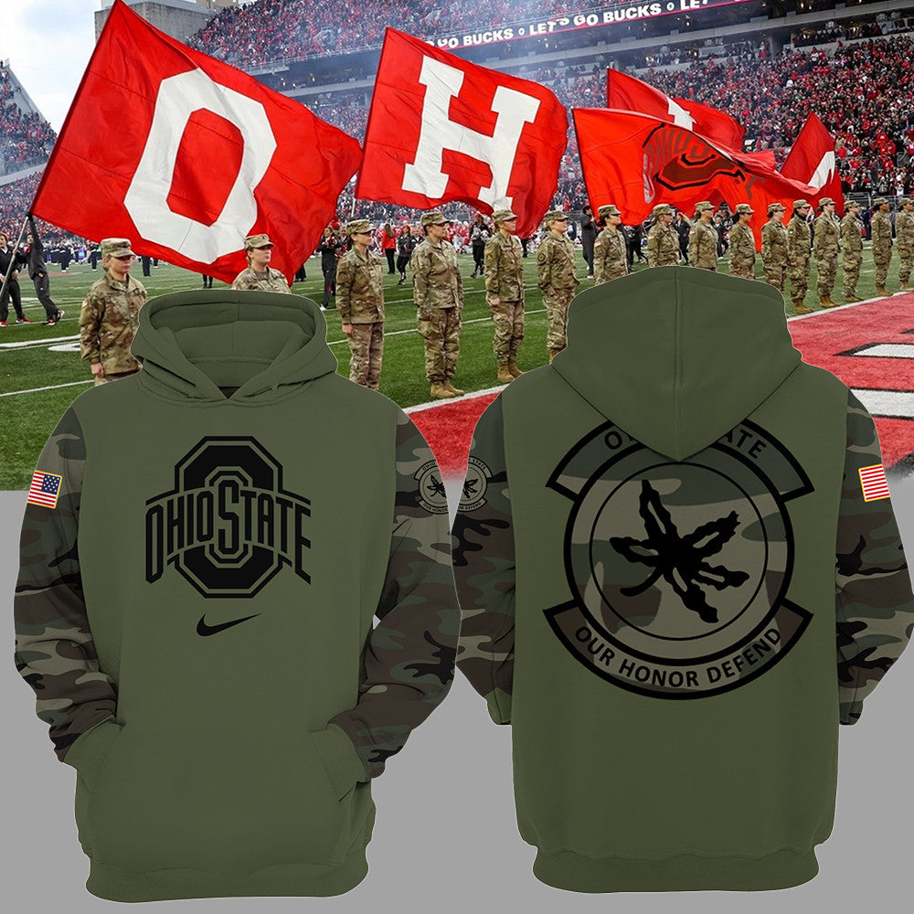 Limited Edition Ohio State Military Hoodie Camo