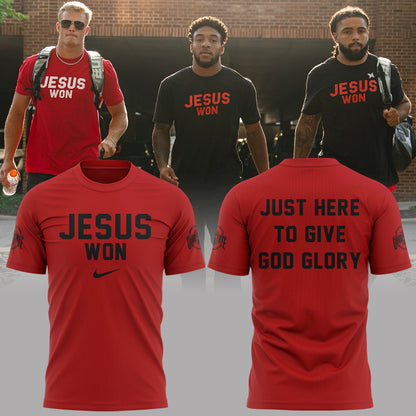 Limited Edition JESUS WON Red OHIO STATE T-Shirt 2024