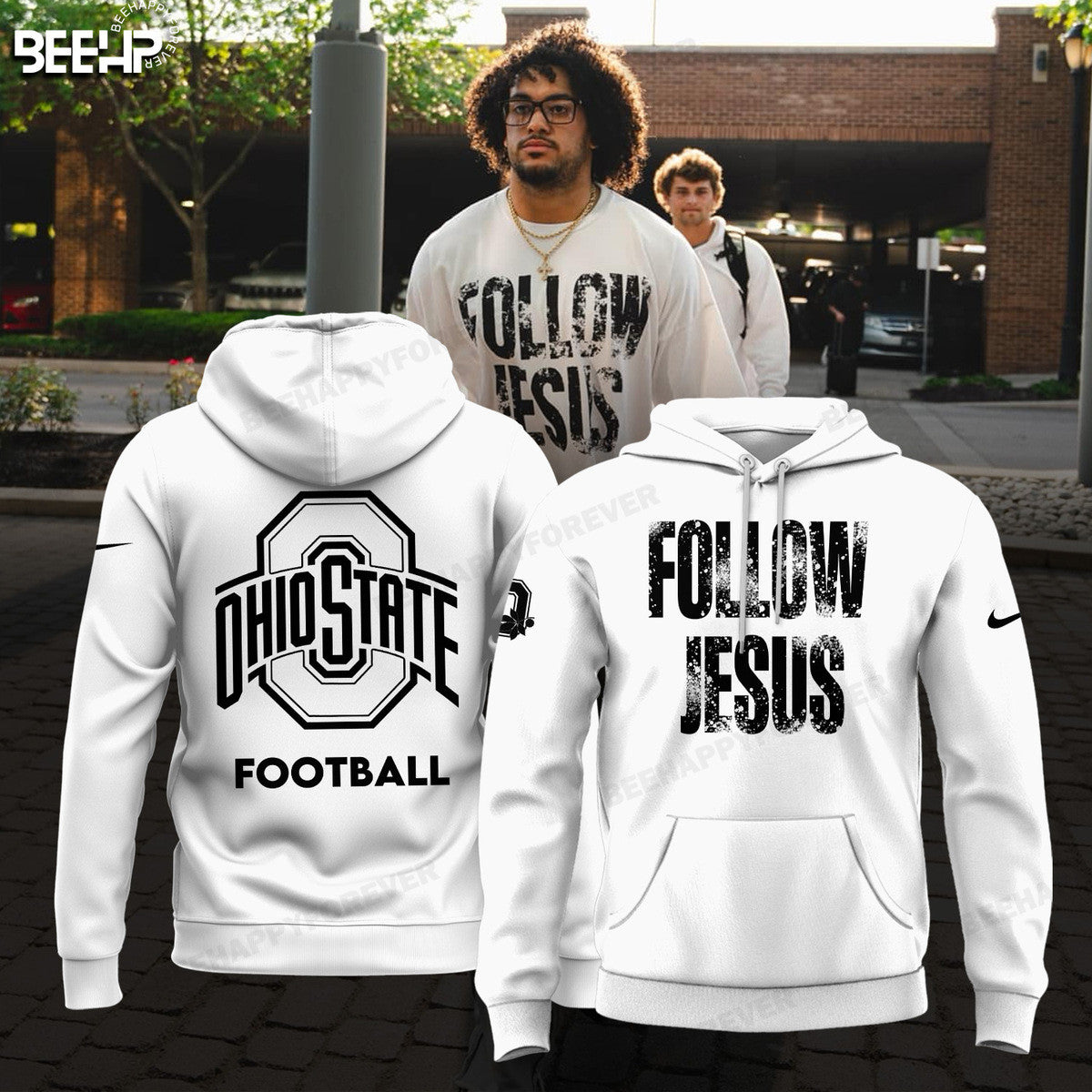 Limited Edition JESUS WON - OHIO STATE Football White Hoodie 2024