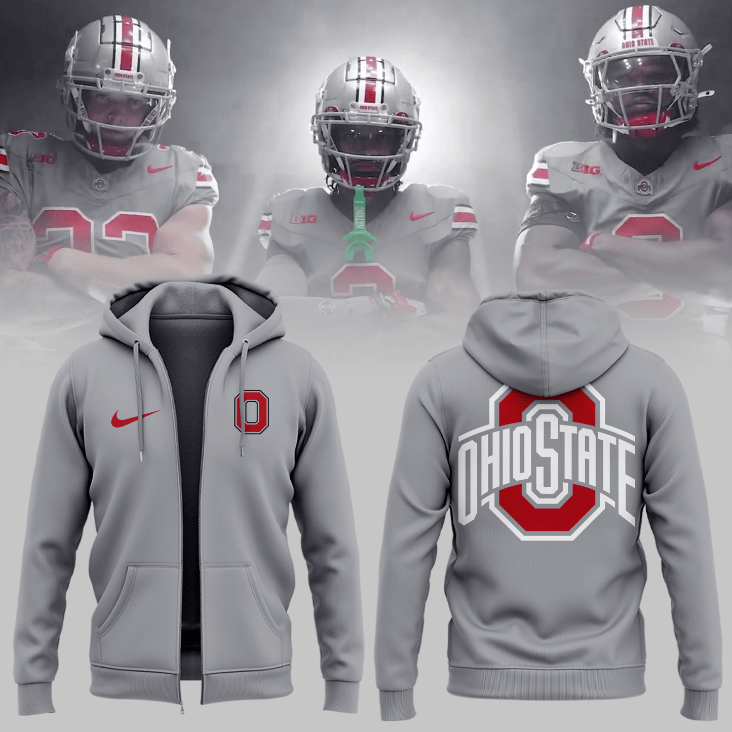 Limited Edition Ohio State Football New Zip Hoodie 2024