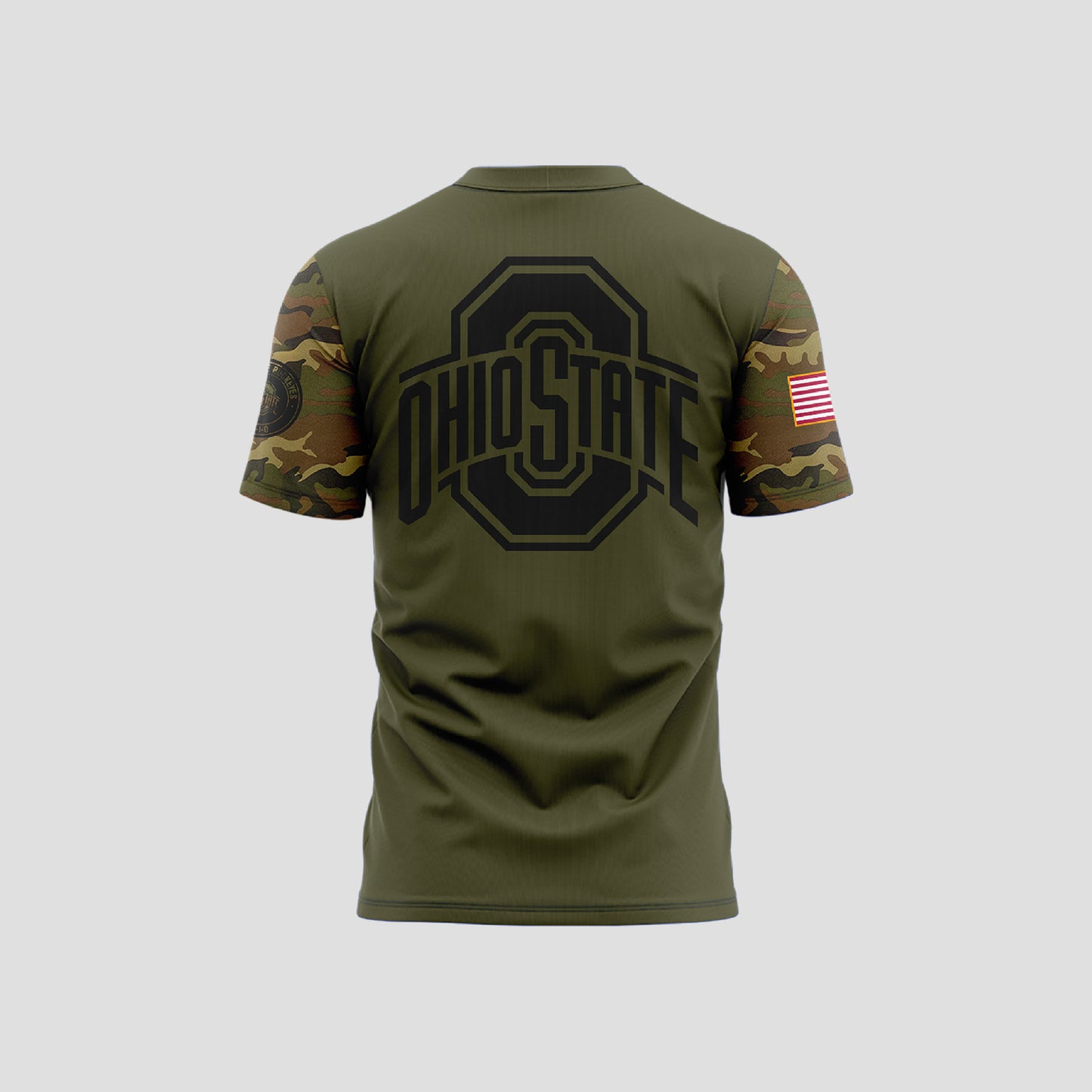 Ohio State Buckeyes Camo 2024 Salute to Service Club Fleece Pullove TShirt