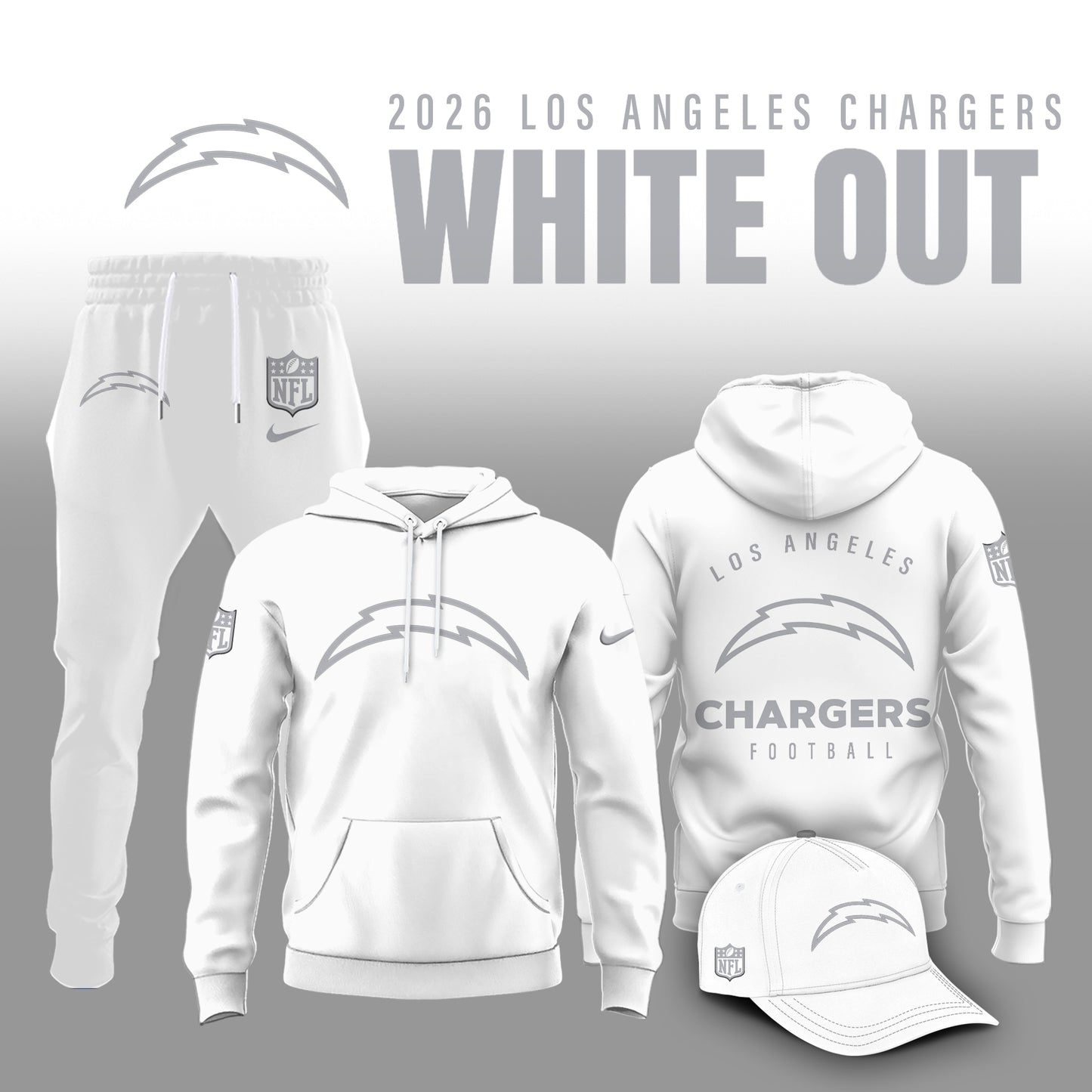 All Team NFL 2025 White Out Limited Edition Combo Hoodie | FQ45
