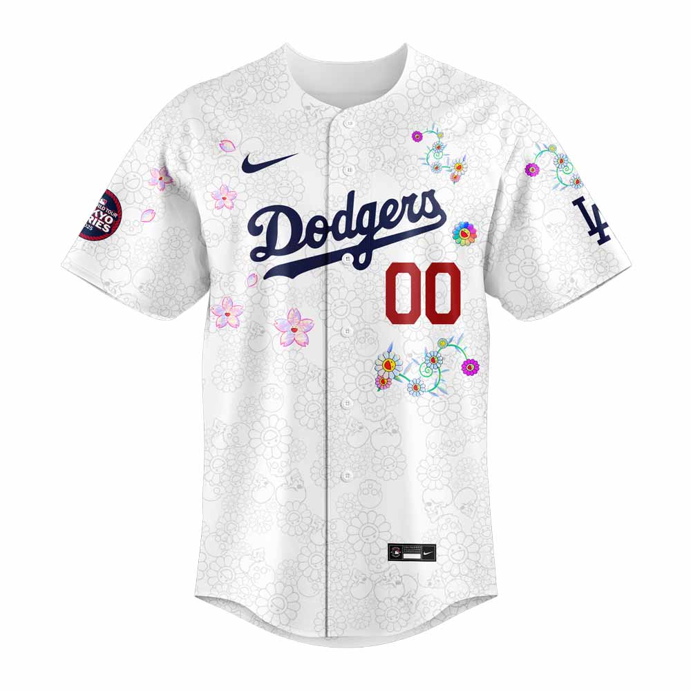Dodgers Shohei Ohtani x Takashi Murakami Tokyo Series Collection Custom Name, Number For Fans Jersey