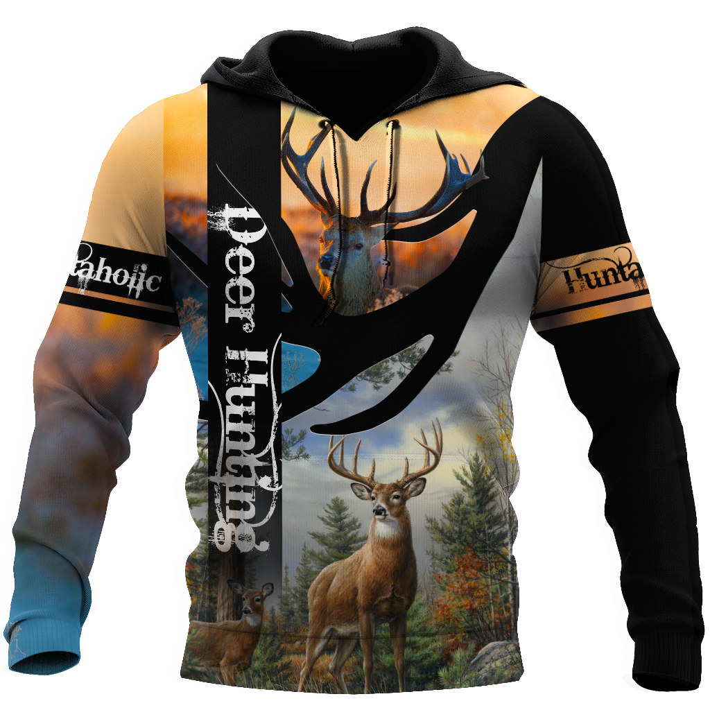 Huntaholic 4 Deer Hunting 3D All Over Printed Shirts Gift For Hunter