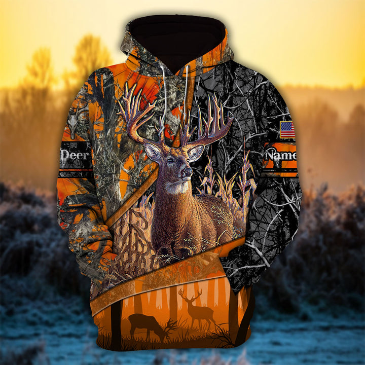 Custom Name New Premium Deer Hunting 3D All Over Printed Clothes