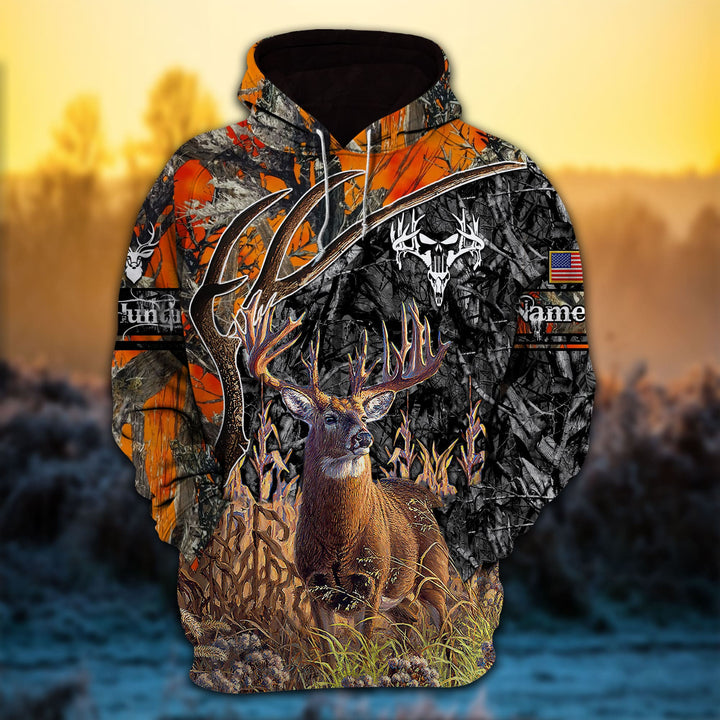 Custom Name New Unique Premium Deer Hunting 3D All Over Printed Clothes