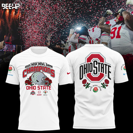 Ohio State Buckeyes College Football Playoff 2025 Rose Bowl Champions TShirt