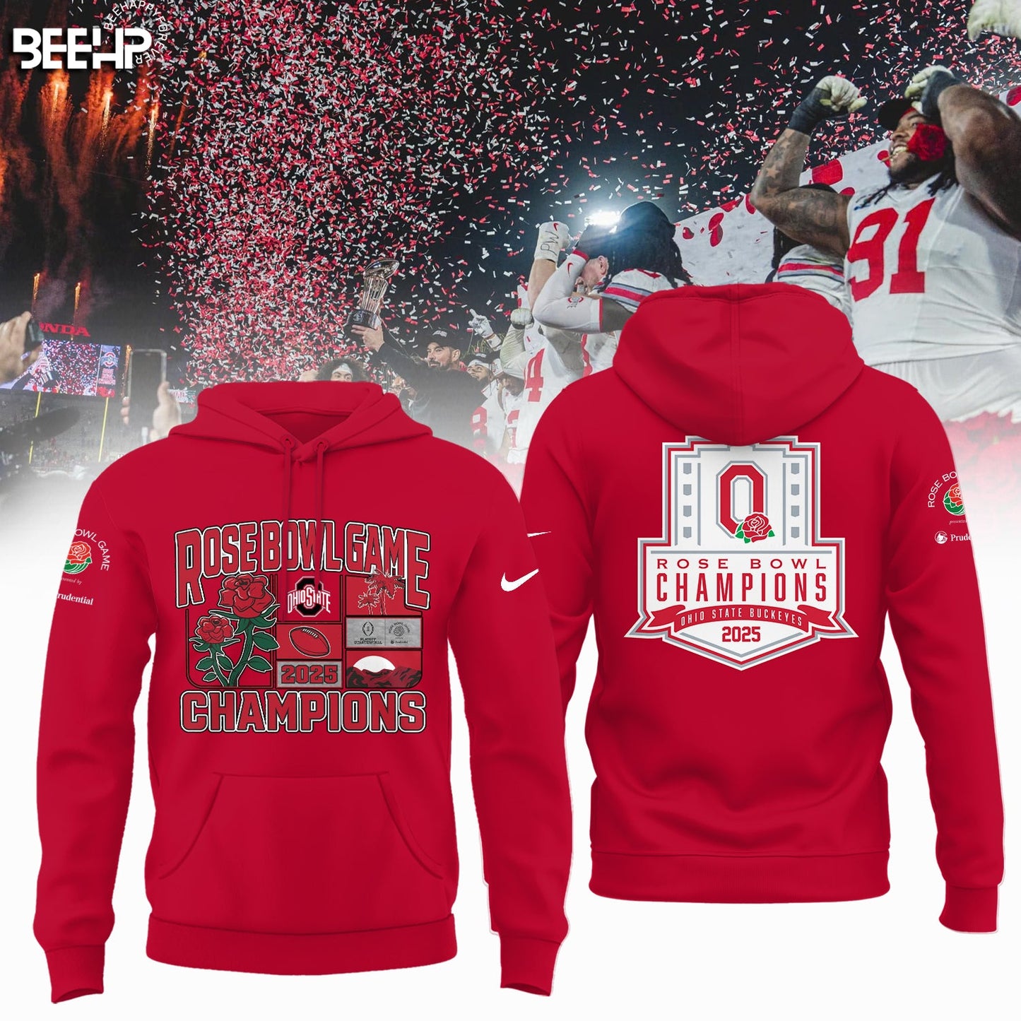 Special Rose Bowl Champions Ohio State Buckeyes Football Hoodie