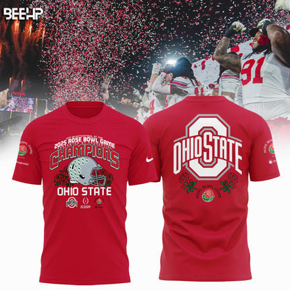 Ohio State Buckeyes College Football Playoff 2025 Rose Bowl Champions TShirt