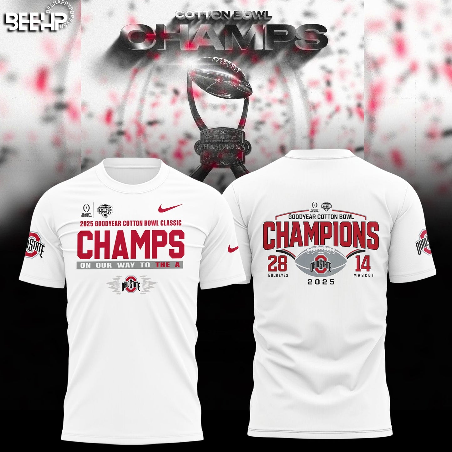 Ohio State Buckeyes College Football Playoff 2025 Cotton Bowl Champions Shirt