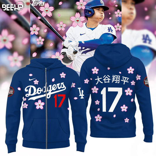 Los Angeles Dodgers Takashi Murakami x MLB World Tour Tokyo Series 2025 Zip Hoodie