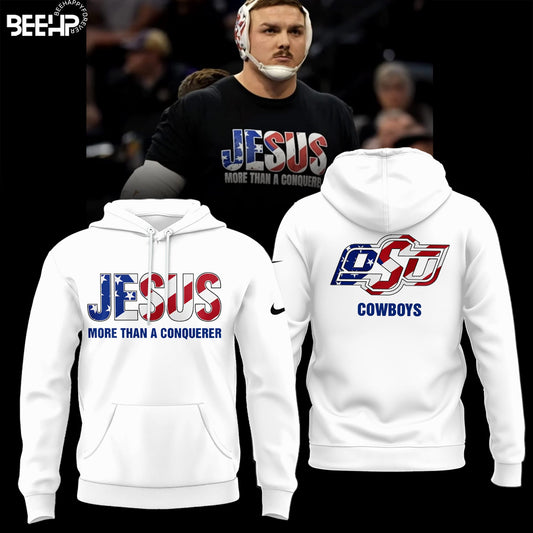 Wyatt Hendrickson Jesus More Than A Conquerer Hoodie - Oklahoma State University Cowboys