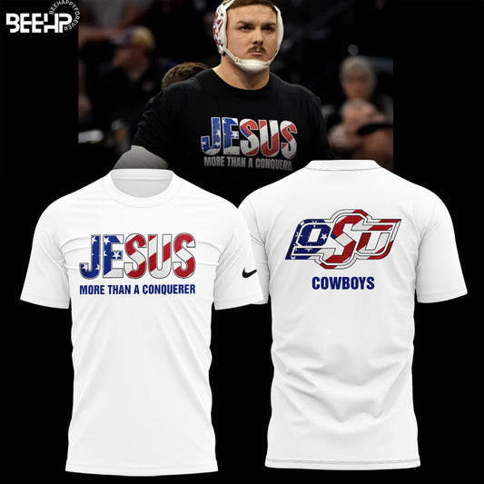 Wyatt Hendrickson Jesus More Than A Conquerer Shirt - Oklahoma State University Cowboys