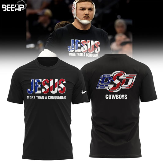 Wyatt Hendrickson Jesus More Than A Conquerer Shirt - Oklahoma State University Cowboys