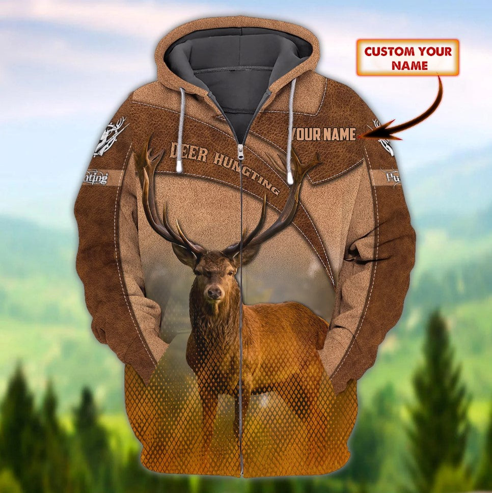 Custom Name Hunting Deer  3D All Over Printed Clothes