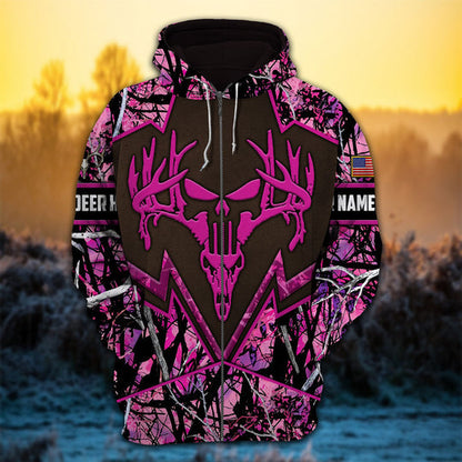 Personalized Beloya Premium Punisher Deer Hunting Hoodies 3D