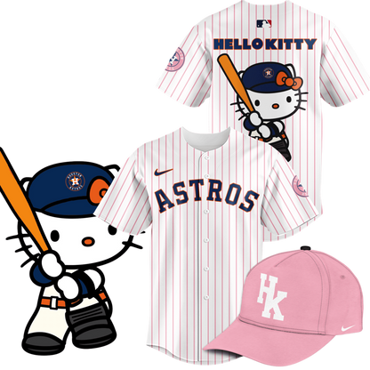 Limited Edition Houston Astros x Hello Kitty Night September 10th Jersey Ver1