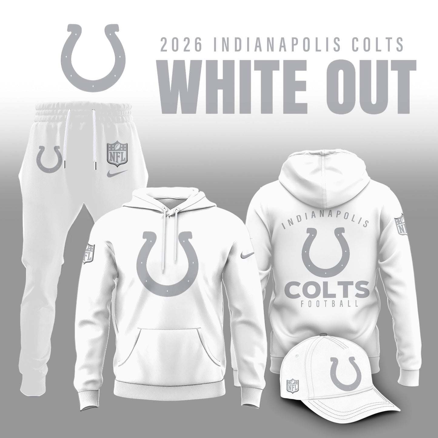 All Team NFL 2025 White Out Limited Edition Combo Hoodie | FQ45