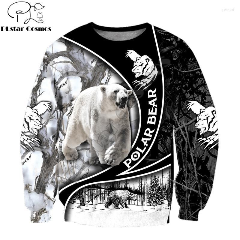 Men's Hoodies Polar Bear Hunting 3D All Over Printed Mens Autumn Shirt