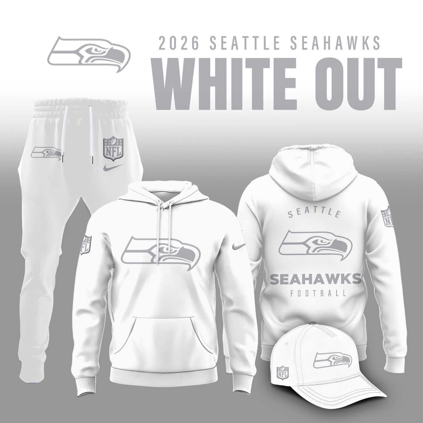 All Team NFL 2025 White Out Limited Edition Combo Hoodie | FQ45