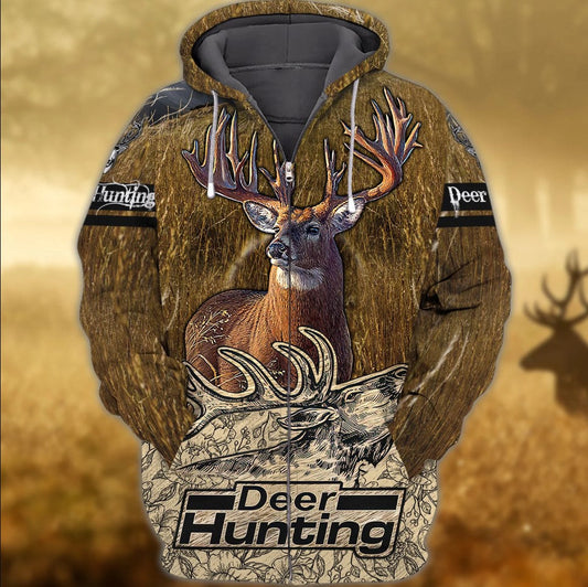 Hunting Deer Shirt 3D All Over Printed Clothes