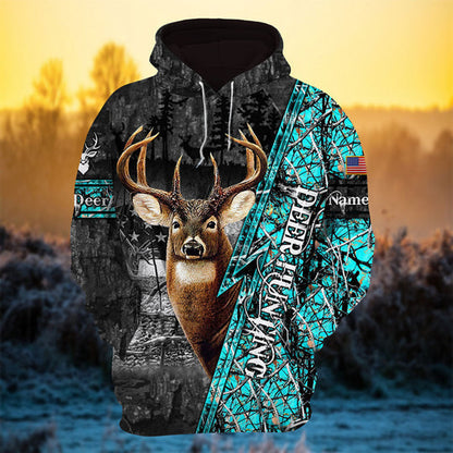 Personalized Best American Flag Deer Hunting Hoodie