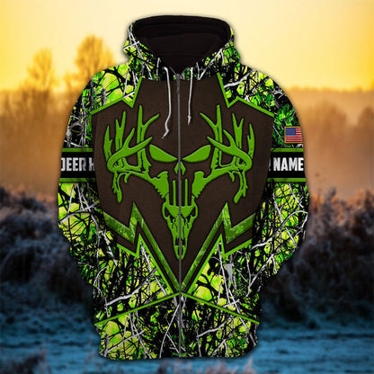 Personalized Beloya Premium Punisher Deer Hunting Hoodies 3D