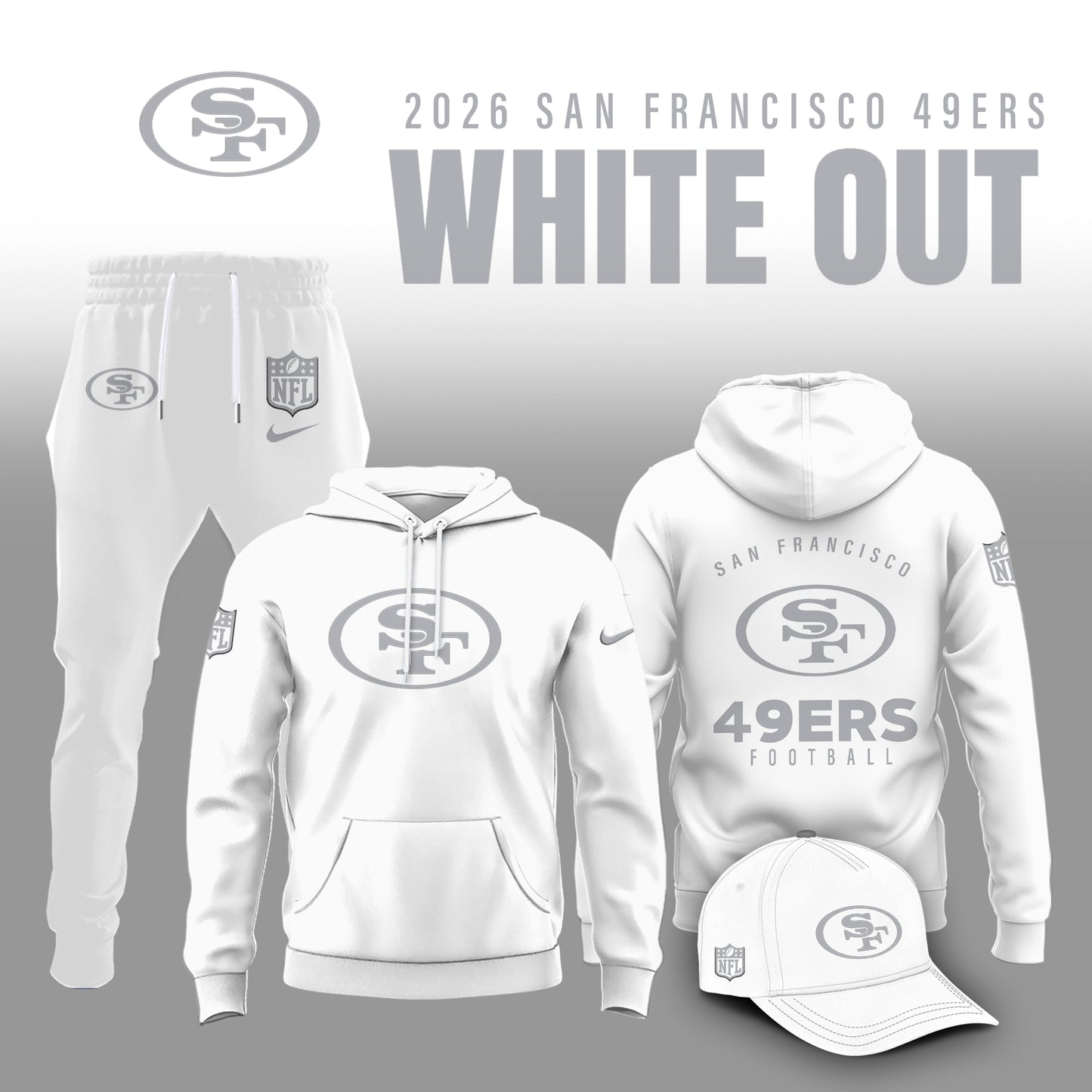 All Team NFL 2025 White Out Limited Edition Combo Hoodie | FQ45