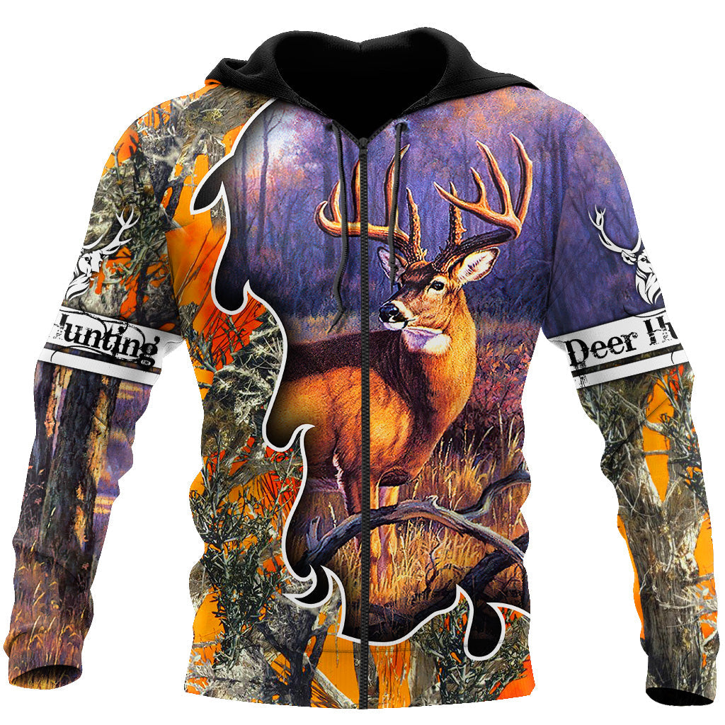 Deer Hunting Camo Pattern 3D All Over Printed Shirts Gift For Hunter