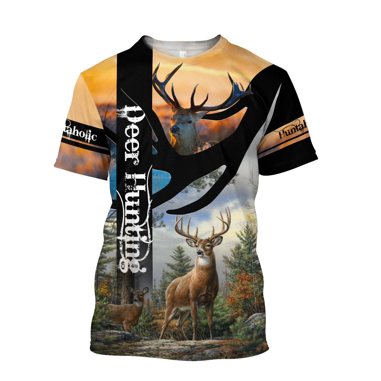 Huntaholic 4 Deer Hunting 3D All Over Printed Shirts Gift For Hunter