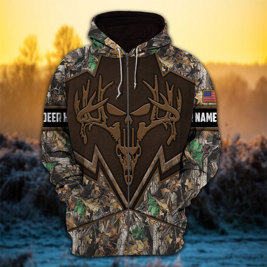 Personalized Beloya Premium Punisher Deer Hunting Hoodies 3D