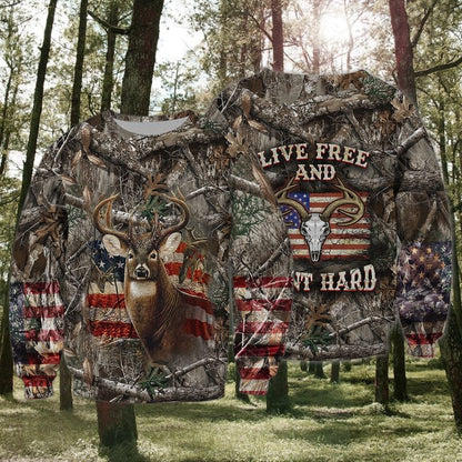 USA Flag Deer Hunting All Over Printed 3D Shirts