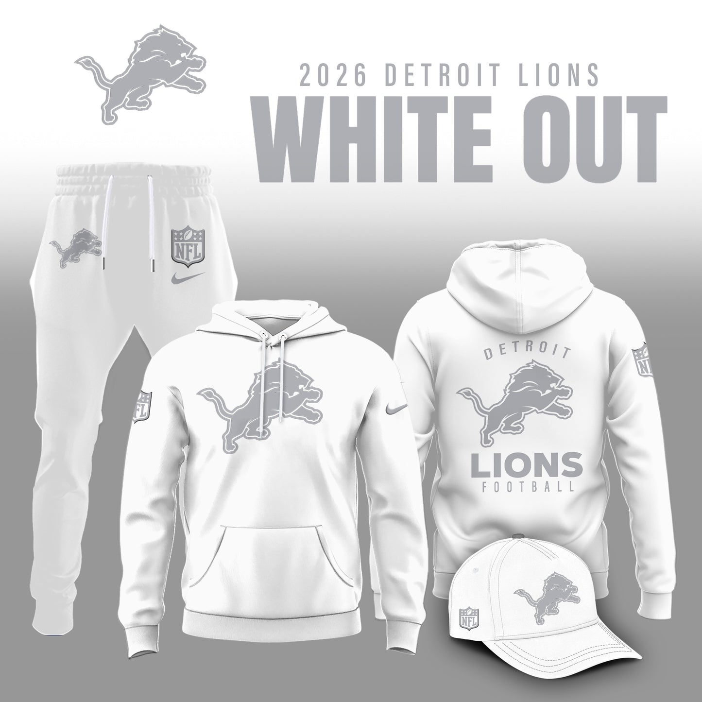 All Team NFL 2025 White Out Limited Edition Combo Hoodie | FQ45