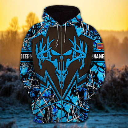 Personalized Beloya Premium Punisher Deer Hunting Hoodies 3D