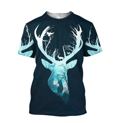 Deer Hunting Tree Life 3D All Over Printed Shirts Gift For Hunter