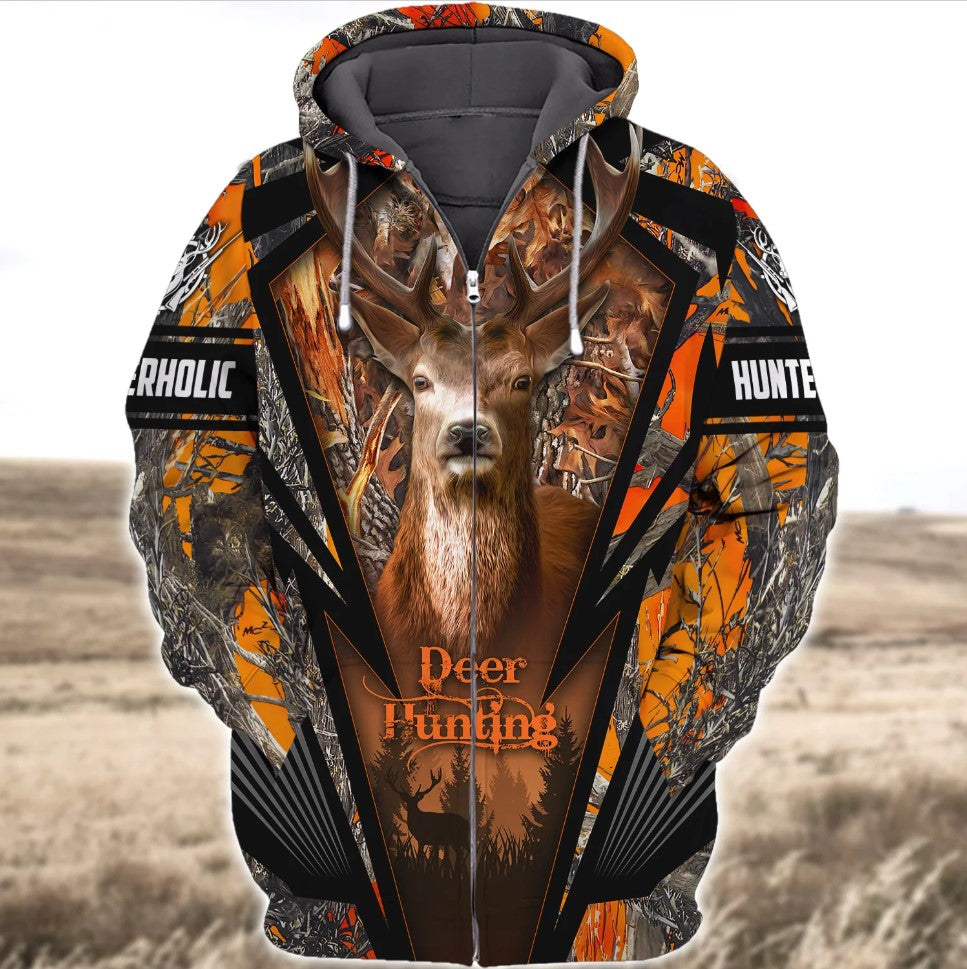 Huntaholic Deer Camo Shirt 3D All Over Printed Clothes