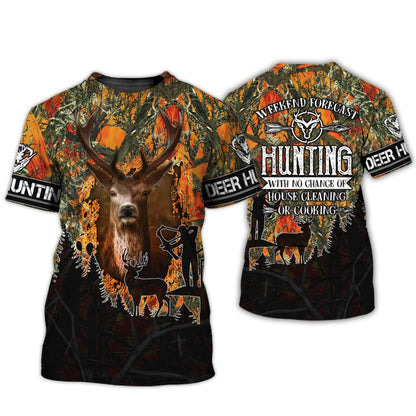 Weekend Forecast Hunting Deer All Over Printed 3D Shirts